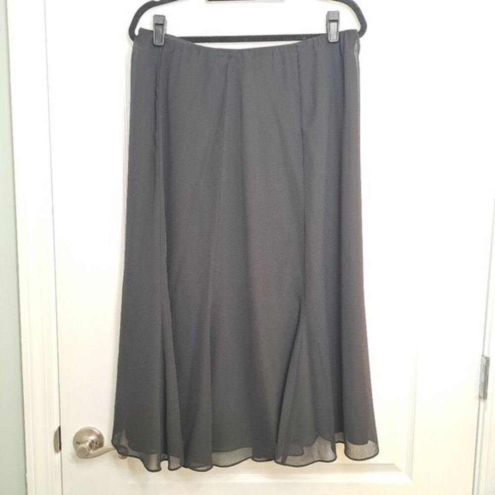 Black Sheer Layer Skirt Alex Evenings Holiday Formal